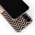 Rose Gold Chevron Split Galaxy S24 Plus Clear Case